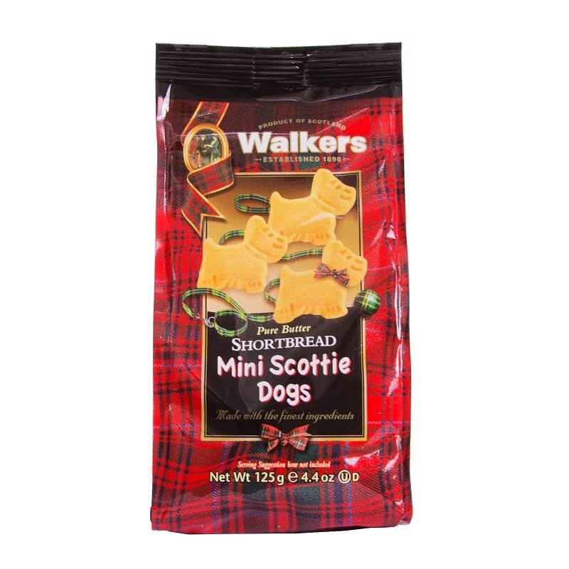 Walkers Mini Scottie Dogs Shortbread Pouch (CASE OF 6 x 125g)