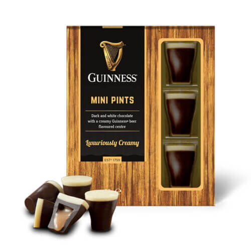Guinness Milk White Chocolate Mini Pints Carton (CASE OF 10 x 82g)