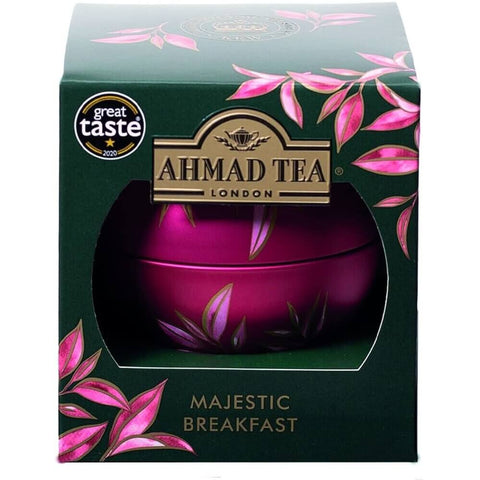 Ahmad Tea Tree Ornaments Filled with Majestic Breakfast Tea (Metallic Pink Kew Bauble) (CASE OF 12 x 25g)