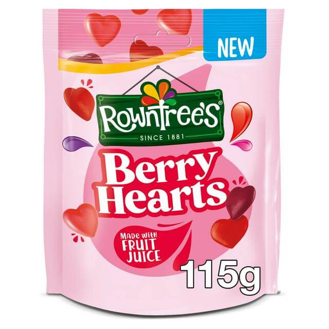 Nestle Rowntrees Berry Hearts (CASE OF 10 x 115g)