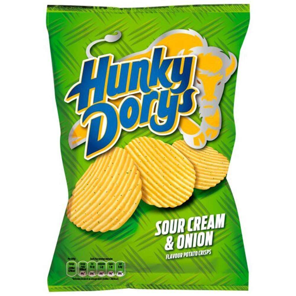 Tayto Hunky Dory Sour Cream and Onion Crinkle Cut (CASE OF 50 x 37g)