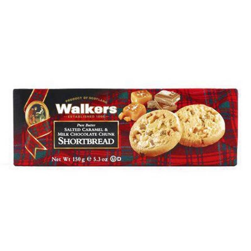 Walkers Shortbread Salted Caramel and MTlk Choc Chunk (CASE OF 12 x 150g)