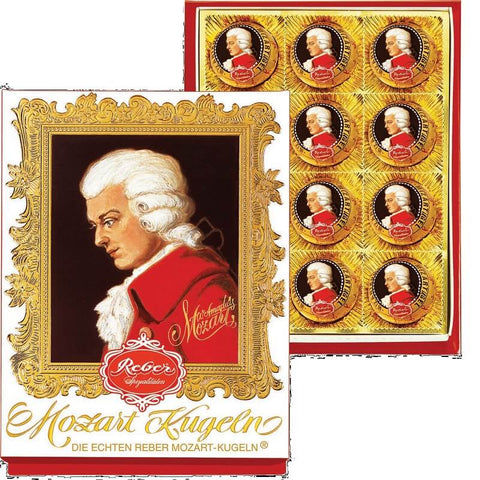 Reber Mozart Kugel Portrait Box 12ct Red Box (CASE OF 6 x 240g)