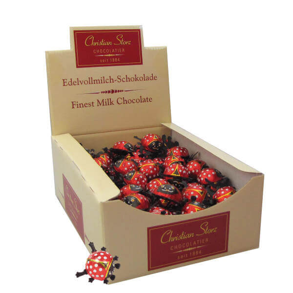 Storz Large Ladybug Milk Chocolate Solid (HEAT SENSITIVE ITEM - PLEASE ADD A THERMAL BOX TO YOUR ORDER TO PROTECT YOUR ITEMS (CASE OF 75 x 11g)