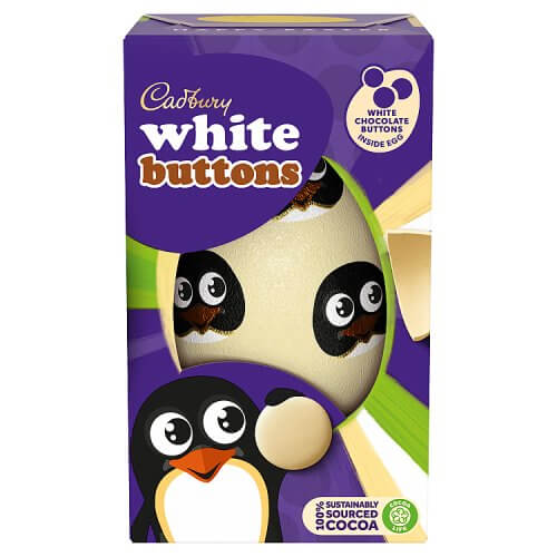 Cadbury White Buttons Small Egg (CASE OF 12 x 98g)
