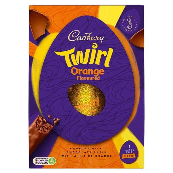 Cadbury Dairy Milk Twirl Orange Egg (CASE OF 6 x 198g)