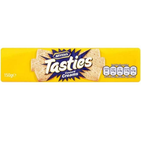 McVities Tasties Custard Cream Biscuits (CASE OF 12 x 150g)