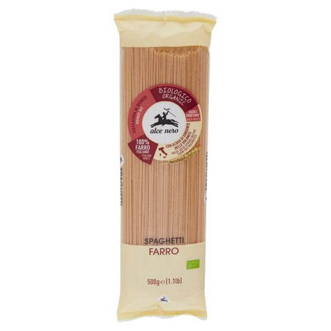 Alce Organic Spelt 'Farro' Spaghetti Pasta (CASE OF 12 x 500g)