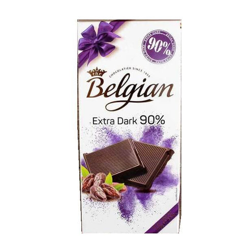 The Belgian 90% Dark Chocolate Bar (HEAT SENSITIVE ITEM - PLEASE ADD A THERMAL BOX TO YOUR ORDER TO PROTECT YOUR ITEMS (CASE OF 25 x 100g)