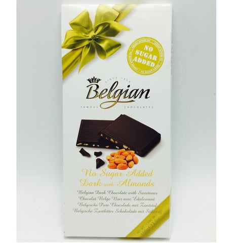 The Belgian NSA Dark Chocolate Almonds (HEAT SENSITIVE ITEM - PLEASE ADD A THERMAL BOX TO YOUR ORDER TO PROTECT YOUR ITEMS (CASE OF 20 x 100g)