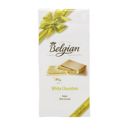 The Belgian White Chocolate (HEAT SENSITIVE ITEM - PLEASE ADD A THERMAL BOX TO YOUR ORDER TO PROTECT YOUR ITEMS (CASE OF 25 x 100g)