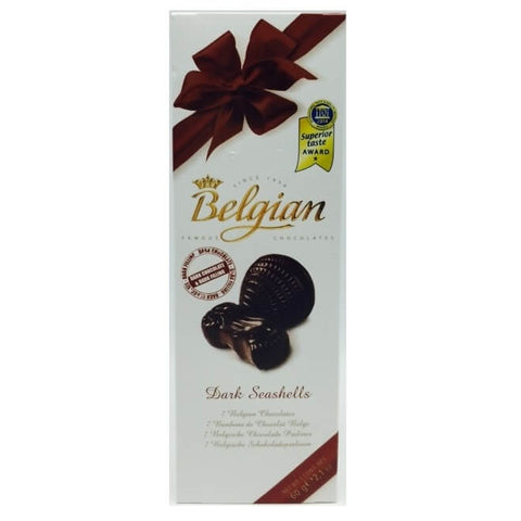 The Belgian Dark Chocolate Seashells  HEAT SENSITIVE ITEM. PLEASE ADD ITEM 122942 TO THE ORDER TO TRY TO PROTECT CHOCOLATES FROM HEAT DAMAGE. (CASE OF 10 x 60g)