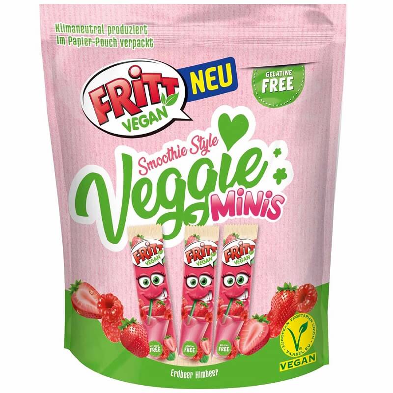 Fritt Minis Vegan Smoothie Strawberries and Raspberries (CASE OF 9 x 135g)