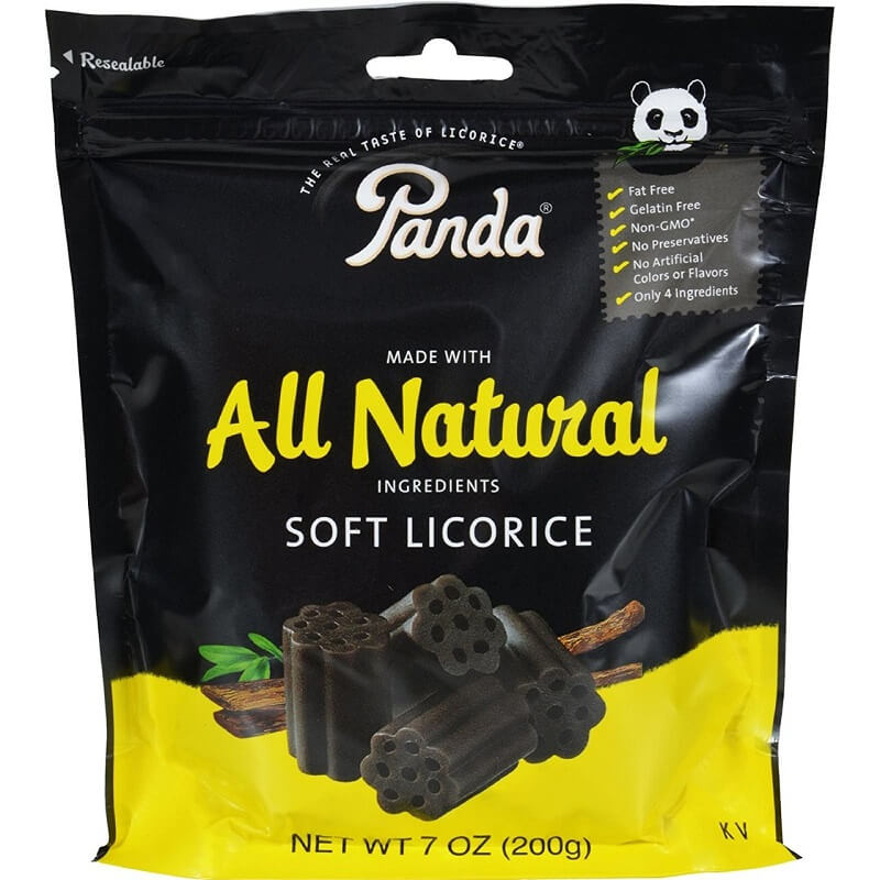 Panda All Natural Black Soft Licorice Bag (CASE OF 8 x 200g)