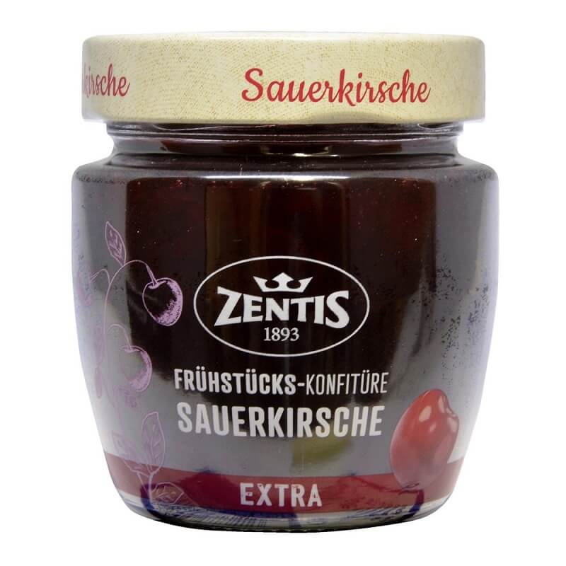 Zentis Extra Sour Cherry Preserves (CASE OF 10 x 230g)