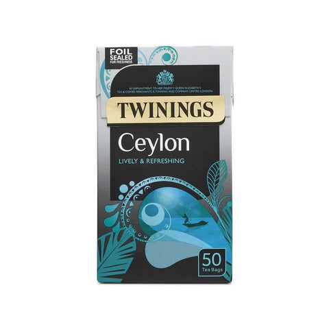 Twinings Ceylon Sri Lanka Tea Bags (50) (CASE OF 4 x 125g)