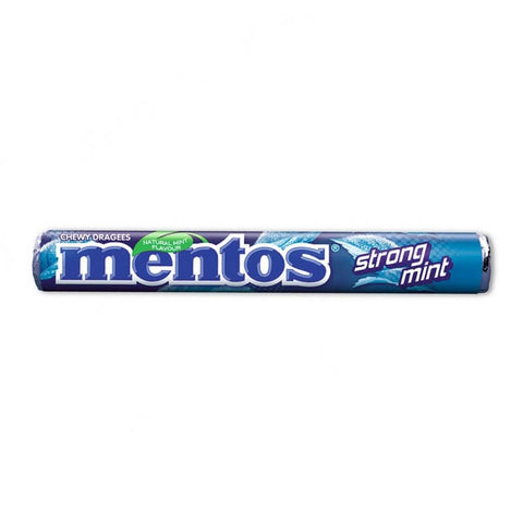 Mentos Strong Natural Mint Flavour Mint Chewy Dragees (CASE OF 40 x 37.5g)
