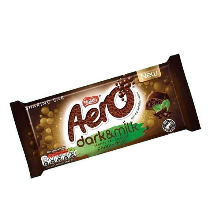 Nestle Aero Dark and Milk Peppermint (HEAT SENSITIVE ITEM - PLEASE ADD A THERMAL BOX TO YOUR ORDER TO PROTECT YOUR ITEMS (CASE OF 15 x 90g)