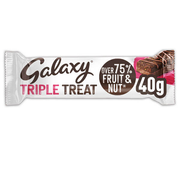 Mars Galaxy Triple Treat Fruit and Nut Chocol (HEAT SENSITIVE ITEM - PLEASE ADD A THERMAL BOX TO YOUR ORDER TO PROTECT YOUR ITEMS (CASE OF 18 x 40g)