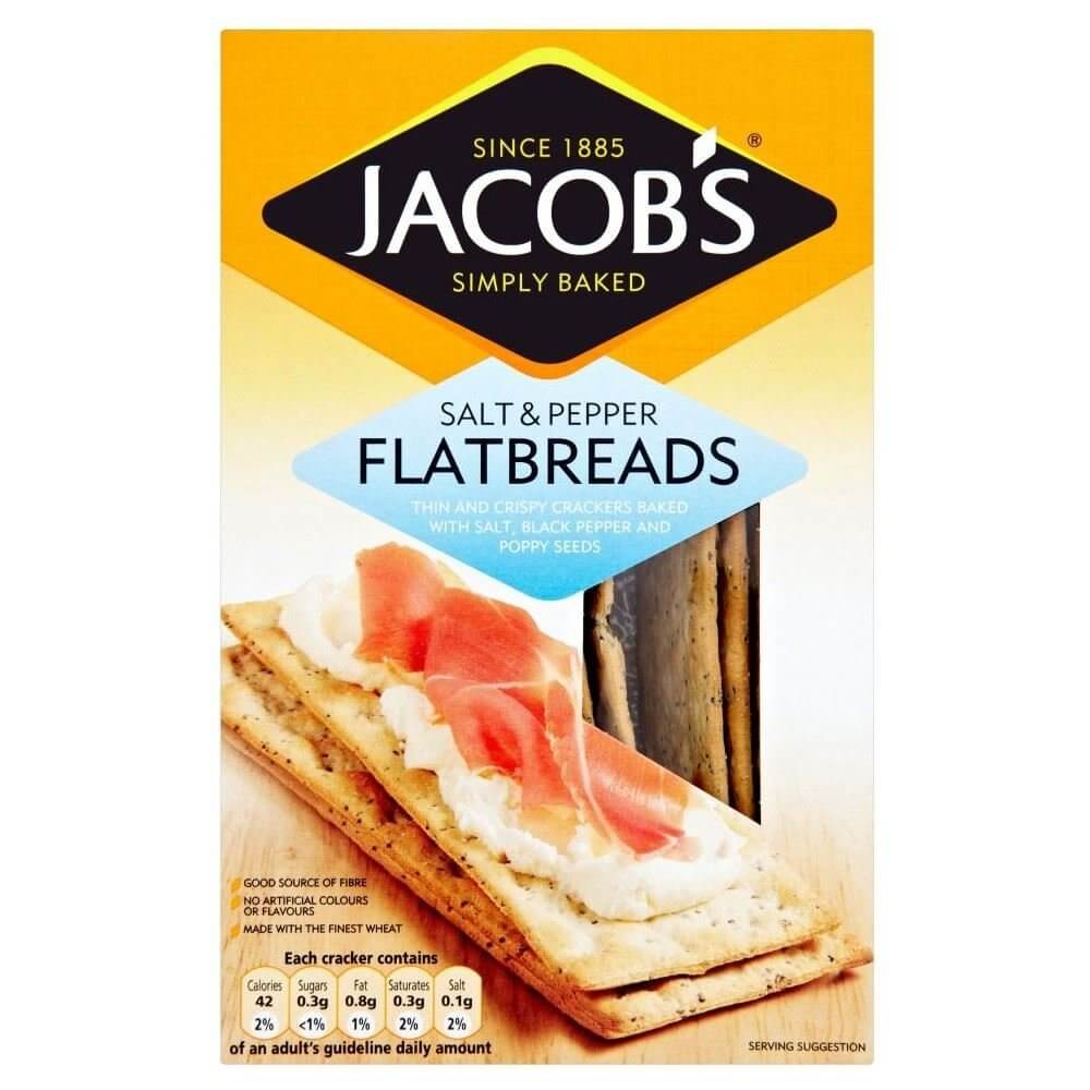 Jacobs Flatbread Salt and Black Pepper (CASE OF 5 x 150g)