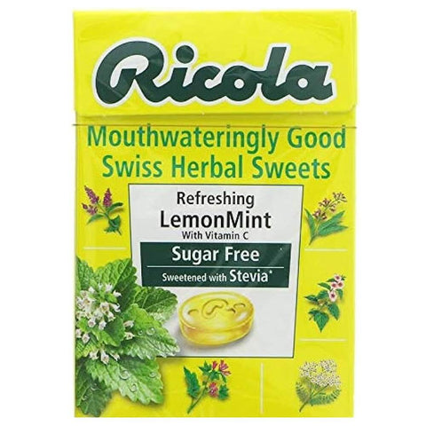 Ricola Lemon and Mint Sugar Free Box (CASE OF 20 x 45g)