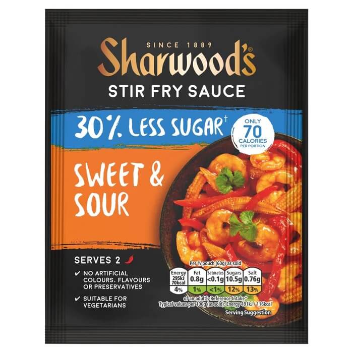 Sharwoods Sweet Sour 30% Ls Stir Fry (CASE OF 12 x 120g)