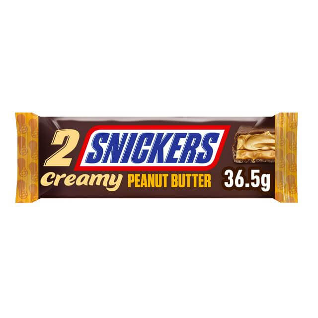 Mars Snickers Creamy Peanut Butter X2 (HEAT SENSITIVE ITEM - PLEASE ADD A THERMAL BOX TO YOUR ORDER TO PROTECT YOUR ITEMS (CASE OF 24 x 36.5g)