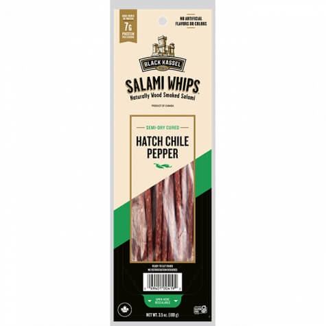 Black Kassel Hatch Chili Pepper Salami Whips (CASE OF 16 x 100g)