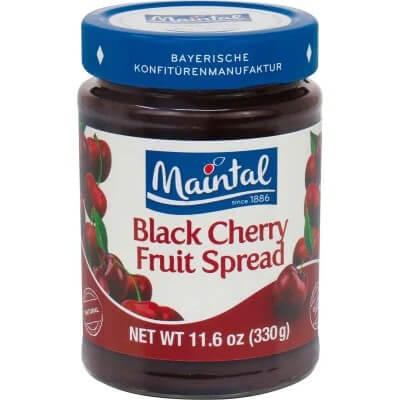 Maintal Black Cherry Fruit Spread In Jar (CASE OF 6 x 330g)