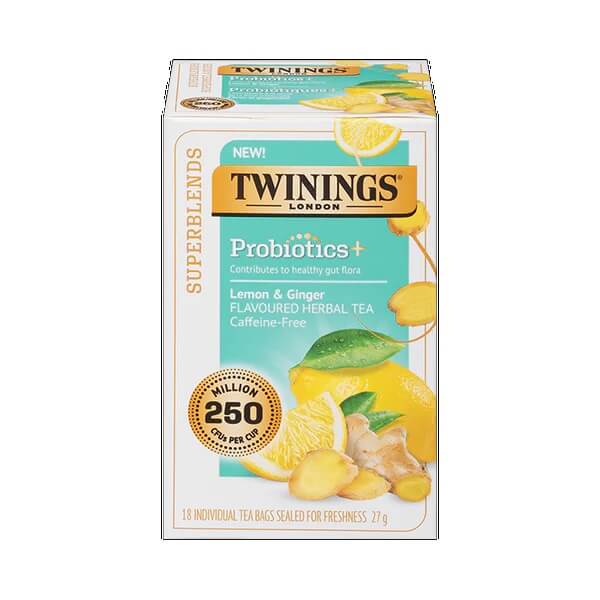 Twinings Probiotics Lemon Ginger (CASE OF 6 x 27g)
