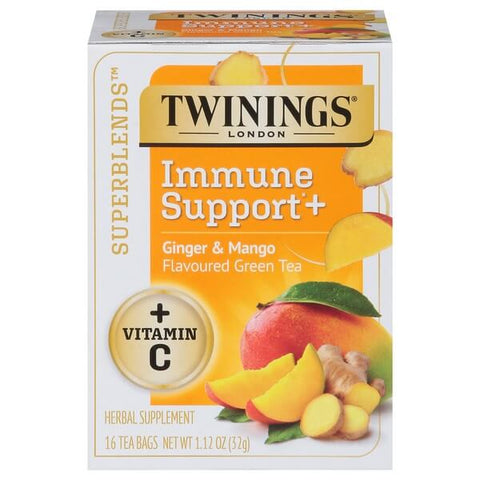 Twinings Superblend Immune Mango Ginger Tea (CASE OF 6 x 32g)