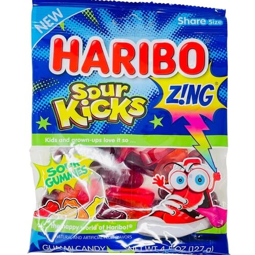 Haribo Zing Sour Kicks (CASE OF 12 x 127g)