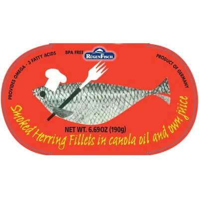 Rugenfisch Retro Tin Herring in Canola Oil Shelf Stable (CASE OF 16 x 190g)