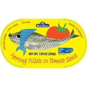 Rugenfisch Shelf Stable Herring in Tomato Sauce Retro Tin (CASE OF 16 x 200g)