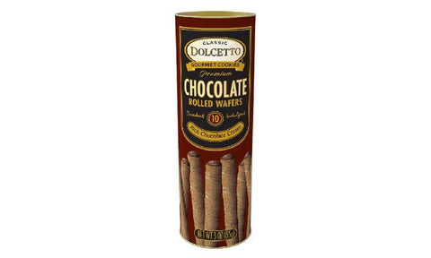 Dolcetto Chocolate Cream Rolled Wafers Canister (CASE OF 12 x 85g)