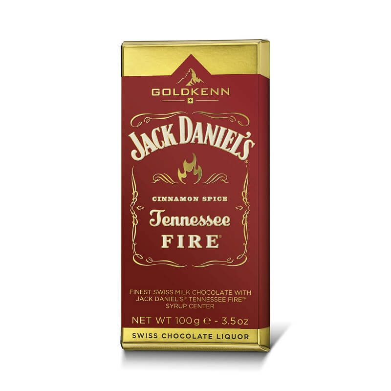 Goldkenn Jack Daniels Tennessee Fire Cinnamon Spice Chocolate Bar (CASE OF 10 x 100g)