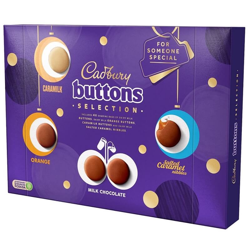 Cadbury Buttons Large Selection Box (CASE OF 7 x 375g)