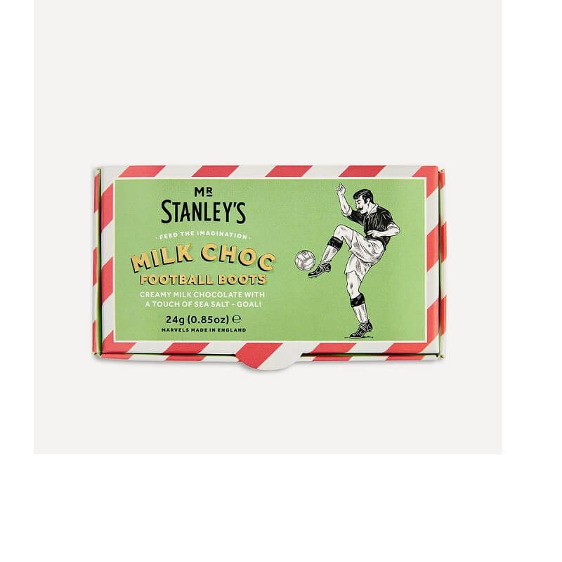 Mr Stanleys Milk Chocolate Football Boots (CASE OF 10 x 24g)