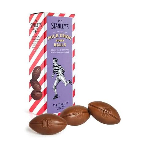 Mr Stanleys Milk Chocolate Rugby Balls (CASE OF 12 x 75g)