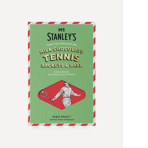 Mr Stanleys Milk Chocolate Tennis Rackets and Ball (CASE OF 12 x 41g)