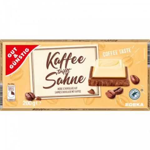 Gut and Gunstig Chocolate Coffee Cream Wafers (CASE OF 10 x 200g)