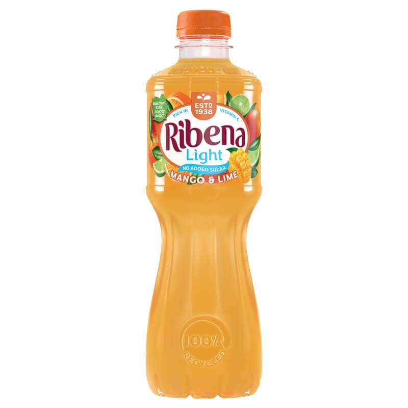 Ribena Light No Added Sugar Mango And Lime (CASE OF 12 x 500ml)