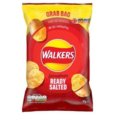 Walkers Ready Salted Crisps (CASE OF 32 x 45g)