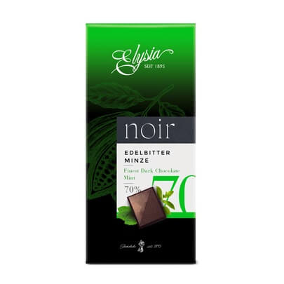 Elysia Noir 70% Peppermint Crisp Chocolate Bar (CASE OF 10 x 100g)