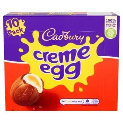 Cadbury Creme Egg 10 Pack (CASE OF 12 x 400g)