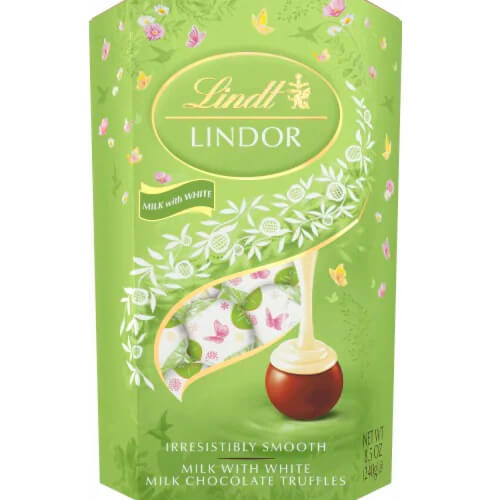 Lindt Lindor Spring Chocolate Truffles Milk and White Chocolate (CASE OF 24 x 200g)