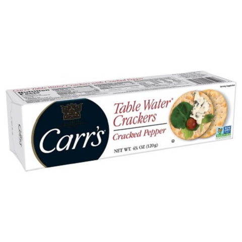 Carrs Table Water Cracker With Cracked Pepper (CASE OF 12 x 120g)