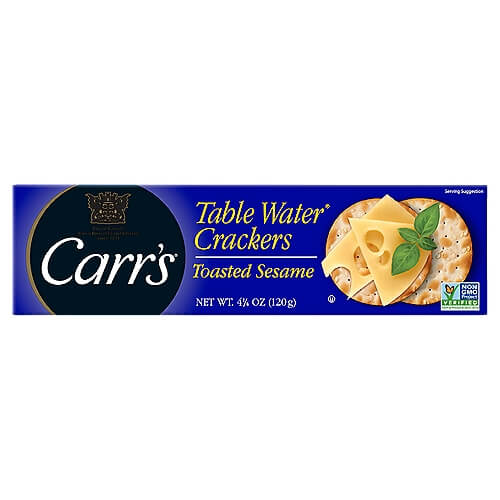 Carrs Table Water Crackers with Toasted Sesame (CASE OF 12 x 120g)