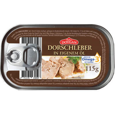 Dovgan Cod LiveriIn Oil Tin (CASE OF 12 x 115g)