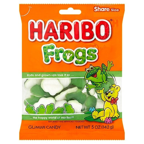 Haribo Frogs Gummies Candy Bag (CASE OF 12 x 142g)